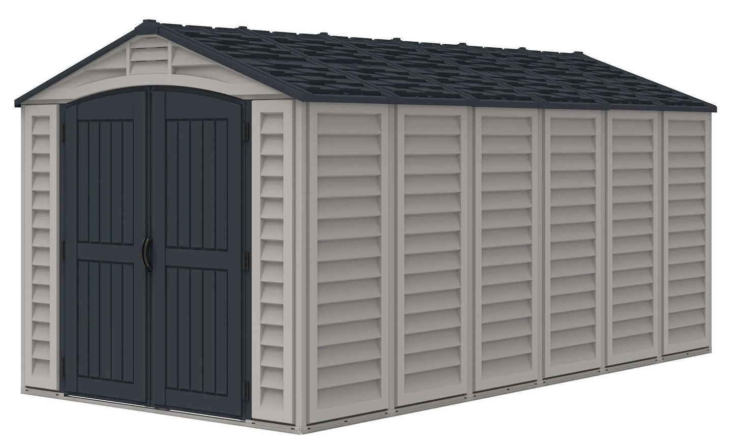 Rusty Sheds 15x8 Apex Pro Vinyl Shed w/ Foundation 40216