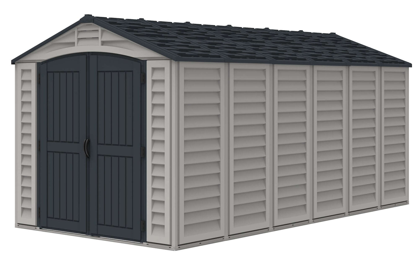 Rusty Sheds 15x8 Apex Pro Vinyl Shed w/ Foundation 40216