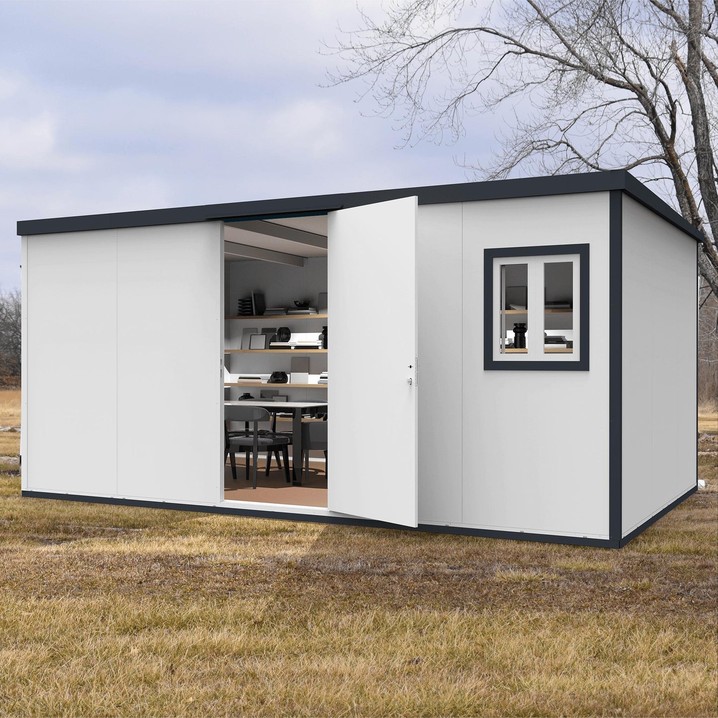 Rusty Sheds 16x10 Flat Roof Insulated Building 30852