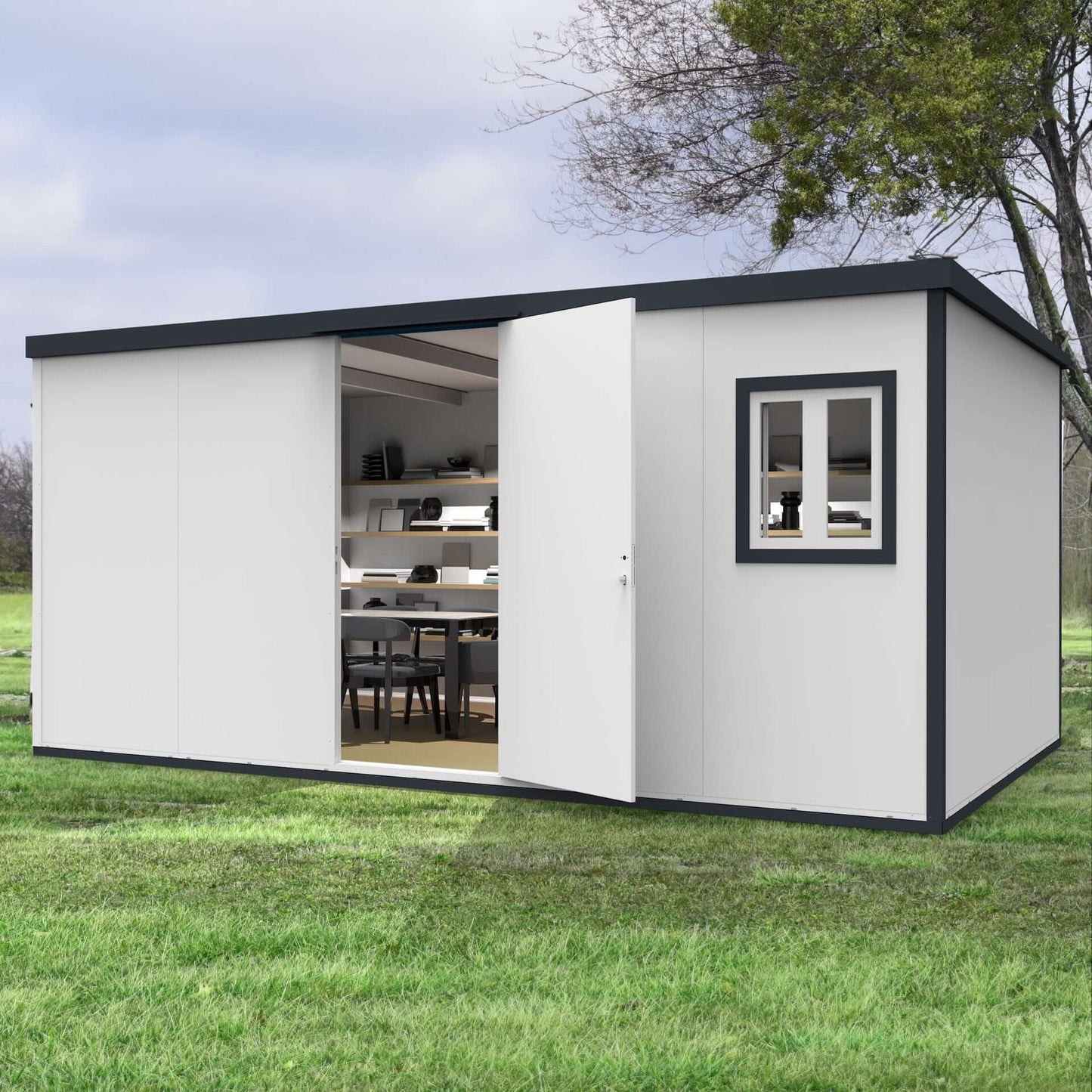 Rusty Sheds 16x10 Flat Roof Insulated Building 30852