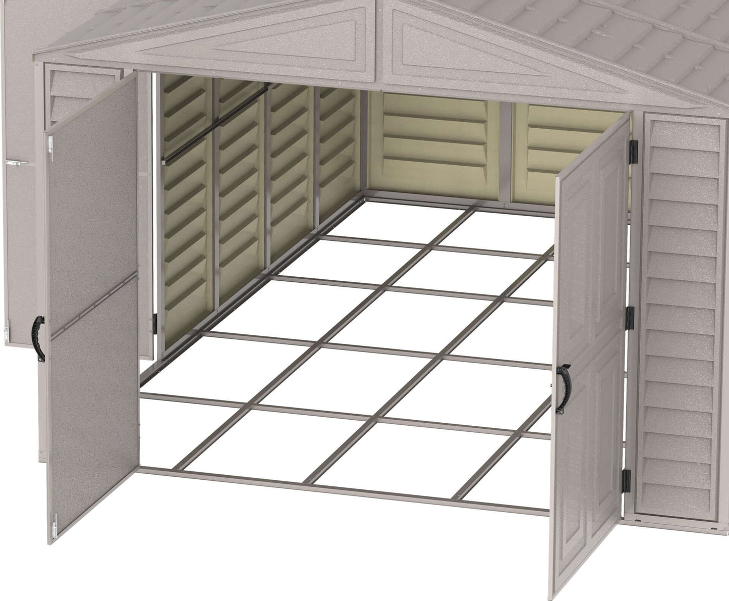Rusty Sheds 10.5x15 Vinyl Garage w/ Foundation 15026